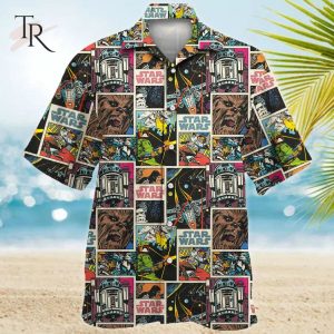 Star Wars Comic 80s Pattern Aloha Shirt