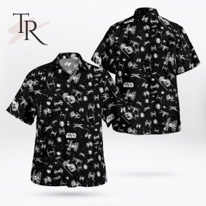 Star Wars SpaceShip Black Hawaiian Shirt