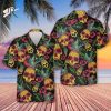 Summer Pineapple Skull Tropical Aloha Button Shirt