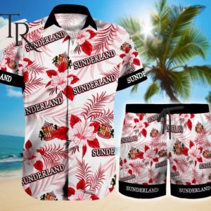 Sunderland A.F.C. Floral Hawaiian Shirt And Beach Shorts