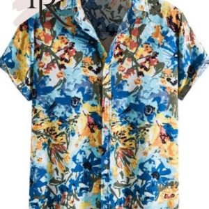 Unisex colorful flower hawaiian shirt