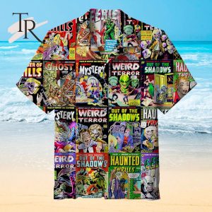 Vintage Horror Comic Book Covers Hawaiian Shirt