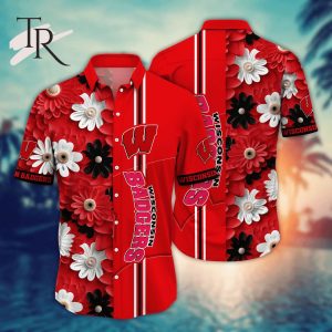 Wisconsin Badgers NCAA1 Flower Hawaii Shirt For Fans